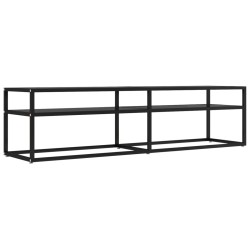 vidaXL Mobile Porta TV Nero 160x40x40,5 cm in Vetro Temperato