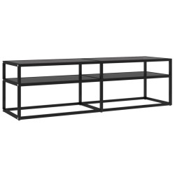 vidaXL Mobile Porta TV Nero 140x40x40,5 cm in Vetro Temperato