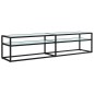 vidaXL Mobile Porta TV Marmo Bianco 180x40x40,5 cm in Vetro Temperato vidaXL Mobile Porta TV Marmo Bianco 180x40x40,5 cm in Vetro Temperato