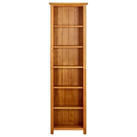 vidaXL Libreria a 6 Ripiani 52x22x180 cm in Legno Massello di Rovere