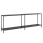 vidaXL Tavolo Consolle Nero 220x35x75,5 cm in Vetro Temperato vidaXL Tavolo Consolle Nero 220x35x75,5 cm in Vetro Temperato