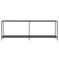 vidaXL Tavolo Consolle Nero 220x35x75,5 cm in Vetro Temperato vidaXL Tavolo Consolle Nero 220x35x75,5 cm in Vetro Temperato