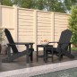 Sedie da Giardino con Tavolo Adirondack in HDPE Antracite Sedie da Giardino con Tavolo Adirondack in HDPE Antracite