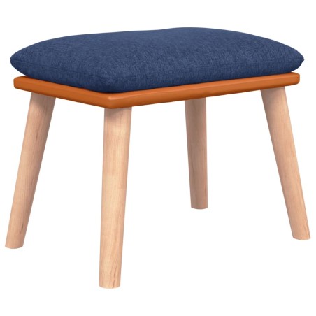 vidaXL Poggiapiedi Blu 45x29,5x35 cm in Tessuto e Similpelle