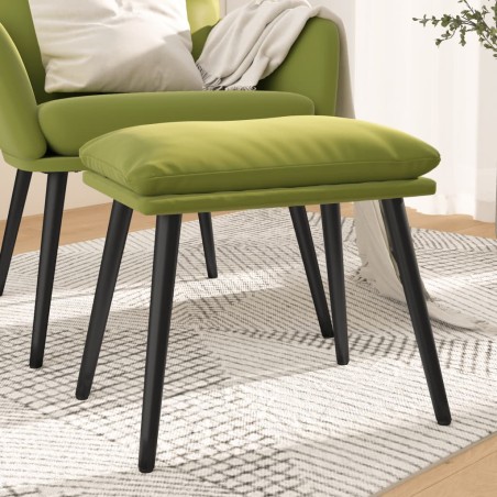 vidaXL Poggiapiedi Verde Chiaro 45x29,5x35 cm in Velluto