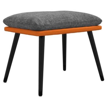 vidaXL Sgabello Grigio Chiaro Arancio 45x29,5x35 cm Tessuto Similpelle