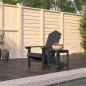 Sedia da Giardino con Tavolo Adirondack in HDPE Nero Sedia da Giardino con Tavolo Adirondack in HDPE Nero