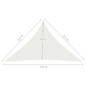 Vela Parasole 160 g/m² Bianca 3,5x3,5x4,9 m in HDPE Vela Parasole 160 g/m² Bianca 3,5x3,5x4,9 m in HDPE