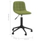vidaXL Sedia da Pranzo Girevole Verde Chiaro in Velluto vidaXL Sedia da Pranzo Girevole Verde Chiaro in Velluto