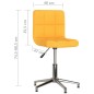 vidaXL Sedie da Pranzo Girevoli 2 pz Giallo Senape in Tessuto vidaXL Sedie da Pranzo Girevoli 2 pz Giallo Senape in Tessuto