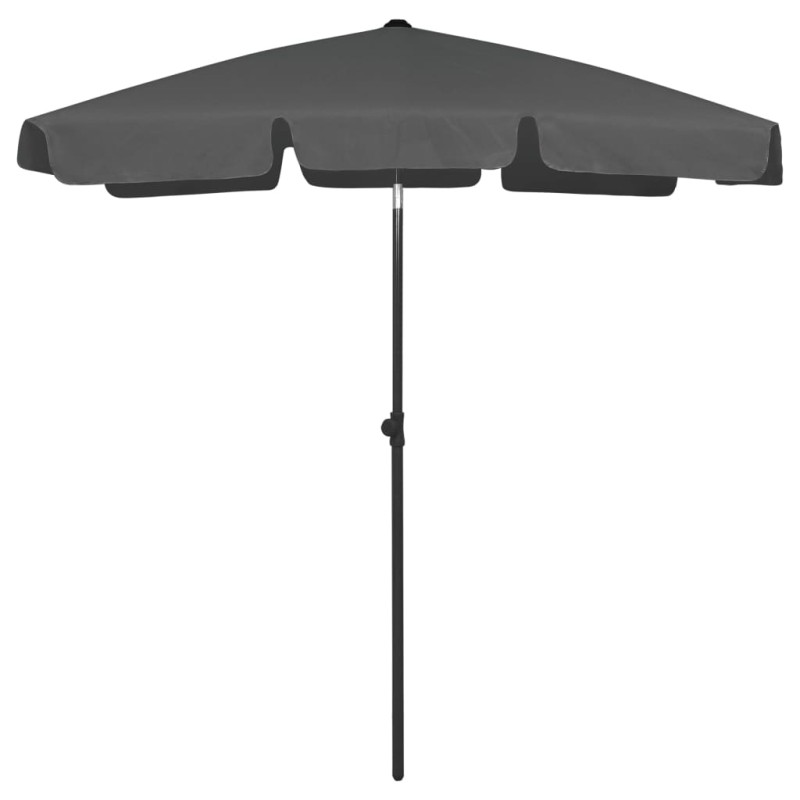 Ombrellone da Spiaggia Antracite 180x120 cm Ombrellone da Spiaggia Antracite 180x120 cm