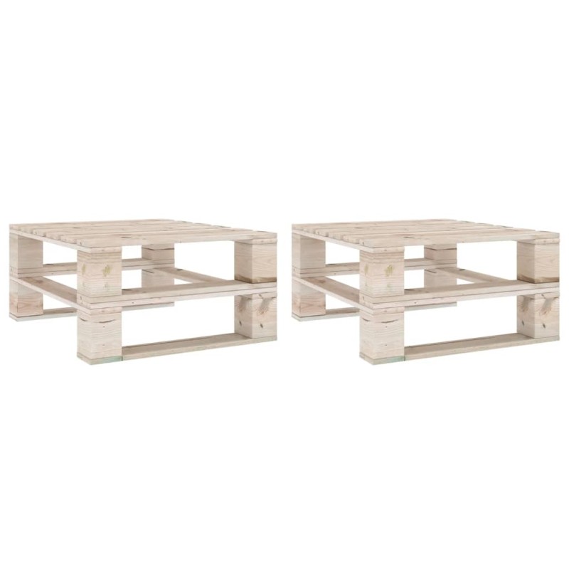 Tavoli da Giardino su Pallet 2 pz in Pino Impregnato Tavoli da Giardino su Pallet 2 pz in Pino Impregnato