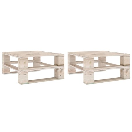 Tavoli da Giardino su Pallet 2 pz in Pino Impregnato