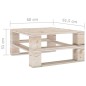 Tavoli da Giardino su Pallet 2 pz in Pino Impregnato Tavoli da Giardino su Pallet 2 pz in Pino Impregnato
