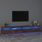 Mobile Porta TV con Luci LED Rovere Fumo 270x35x40 cm Mobile Porta TV con Luci LED Rovere Fumo 270x35x40 cm