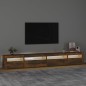 Mobile Porta TV con Luci LED Rovere Fumo 270x35x40 cm Mobile Porta TV con Luci LED Rovere Fumo 270x35x40 cm