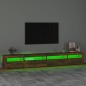 Mobile Porta TV con Luci LED Rovere Fumo 270x35x40 cm Mobile Porta TV con Luci LED Rovere Fumo 270x35x40 cm