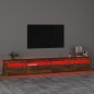 Mobile Porta TV con Luci LED Rovere Fumo 270x35x40 cm Mobile Porta TV con Luci LED Rovere Fumo 270x35x40 cm