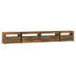 Mobile Porta TV con Luci LED Rovere Fumo 270x35x40 cm Mobile Porta TV con Luci LED Rovere Fumo 270x35x40 cm