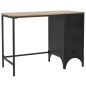 vidaXL Scrivania Base Singola Legno di Abete e Acciaio 100x50x76 cm vidaXL Scrivania Base Singola Legno di Abete e Acciaio 100x50x76 cm