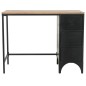 vidaXL Scrivania Base Singola Legno di Abete e Acciaio 100x50x76 cm vidaXL Scrivania Base Singola Legno di Abete e Acciaio 100x50x76 cm