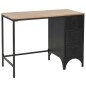 vidaXL Scrivania Base Singola Legno di Abete e Acciaio 100x50x76 cm vidaXL Scrivania Base Singola Legno di Abete e Acciaio 100x50x76 cm