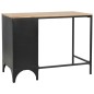 vidaXL Scrivania Base Singola Legno di Abete e Acciaio 100x50x76 cm vidaXL Scrivania Base Singola Legno di Abete e Acciaio 100x50x76 cm