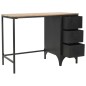 vidaXL Scrivania Base Singola Legno di Abete e Acciaio 100x50x76 cm vidaXL Scrivania Base Singola Legno di Abete e Acciaio 100x50x76 cm