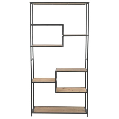 vidaXL Libreria in Massello di Abete e Acciaio 90,5x35x180 cm