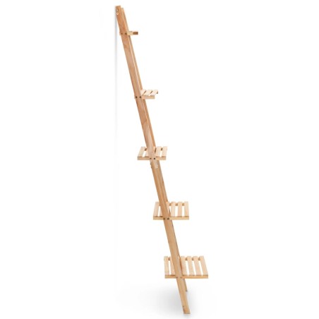 vidaXL Scala Portaoggetti a Parete in Legno di Cedro 41,5x30x176 cm