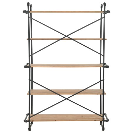 vidaXL Libreria in Massello di Abete e Acciaio 120x42x180 cm