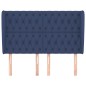 Testiera ad Orecchio Blu 163x23x118/128 cm in Tessuto