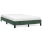 vidaXL Giroletto senza Materasso Verde Scuro 120x200 cm in Velluto