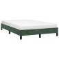 vidaXL Giroletto senza Materasso Verde Scuro 120x200 cm in Velluto
