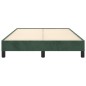 vidaXL Giroletto senza Materasso Verde Scuro 120x200 cm in Velluto