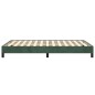 vidaXL Giroletto senza Materasso Verde Scuro 120x200 cm in Velluto