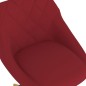 vidaXL Sedia da Pranzo Girevole Rosso Vino in Velluto vidaXL Sedia da Pranzo Girevole Rosso Vino in Velluto