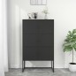 vidaXL Credenza Alta Nera 80x35x135 cm in Acciaio vidaXL Credenza Alta Nera 80x35x135 cm in Acciaio
