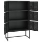 vidaXL Credenza Alta Nera 80x35x135 cm in Acciaio vidaXL Credenza Alta Nera 80x35x135 cm in Acciaio