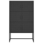 vidaXL Credenza Alta Nera 80x35x135 cm in Acciaio vidaXL Credenza Alta Nera 80x35x135 cm in Acciaio