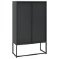 vidaXL Credenza Alta Nera 80x35x135 cm in Acciaio vidaXL Credenza Alta Nera 80x35x135 cm in Acciaio