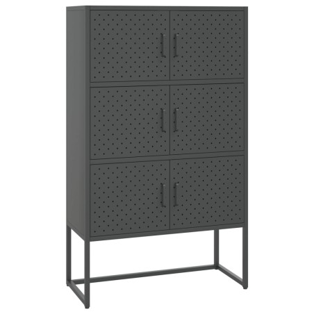 vidaXL Credenza Alta Antracite 80x35x135 cm in Acciaio