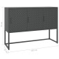 vidaXL Credenza Antracite 105x35x75 cm in Acciaio vidaXL Credenza Antracite 105x35x75 cm in Acciaio