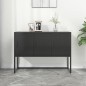 vidaXL Credenza Nera 105x35x75 cm in Acciaio vidaXL Credenza Nera 105x35x75 cm in Acciaio