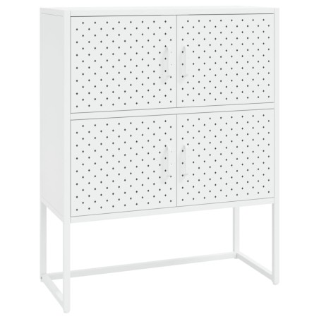 vidaXL Credenza Alta Bianca 80x35x100 cm in Acciaio