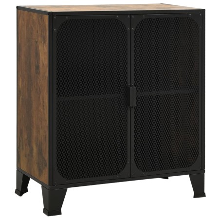 vidaXL Armadietto Marrone Rustico 72x36x82 cm in Metallo e MDF