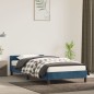 vidaXL Giroletto con Testiera Blu Scuro 90x200 cm in Velluto vidaXL Giroletto con Testiera Blu Scuro 90x200 cm in Velluto