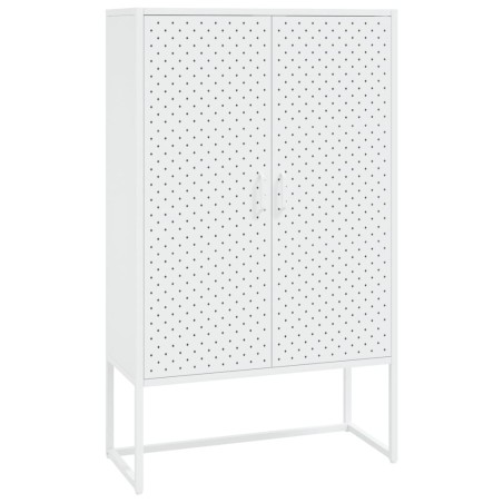 vidaXL Credenza Alta Bianca 80x35x135 cm in Acciaio