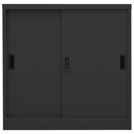 vidaXL Armadio Ufficio Anta Scorrevole Antracite 90x40x90cm Acciaio