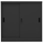vidaXL Armadio Ufficio Anta Scorrevole Antracite 90x40x90cm Acciaio vidaXL Armadio Ufficio Anta Scorrevole Antracite 90x40x90cm Acciaio